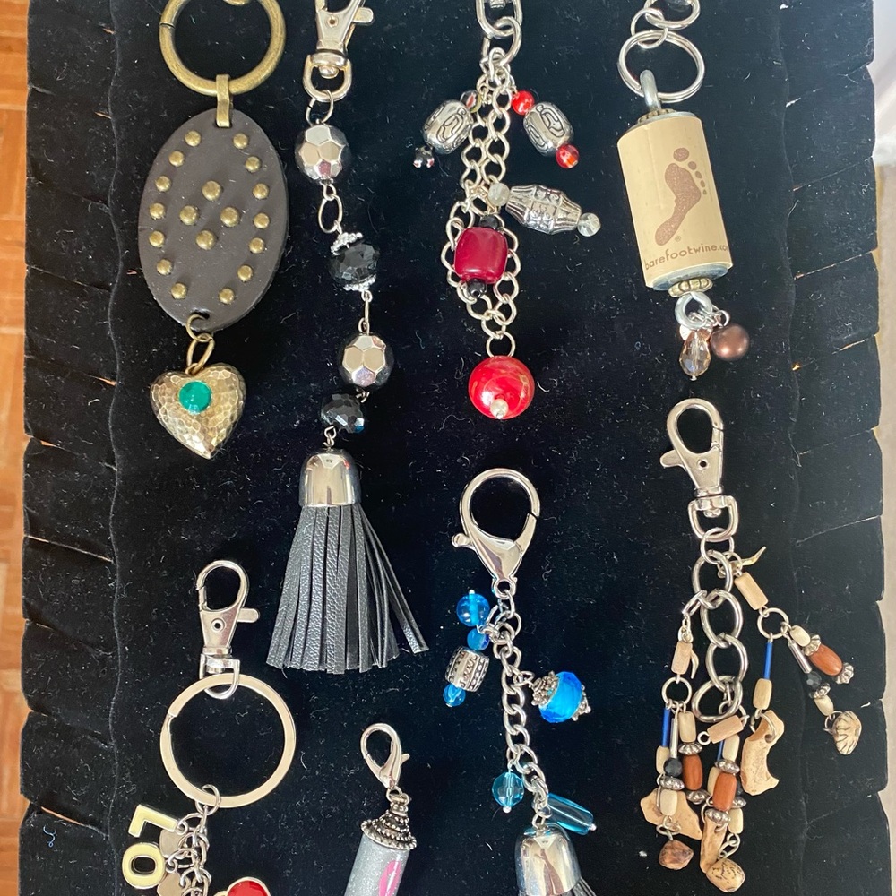 Lot of Assorted Keychains/fobs with Charms
